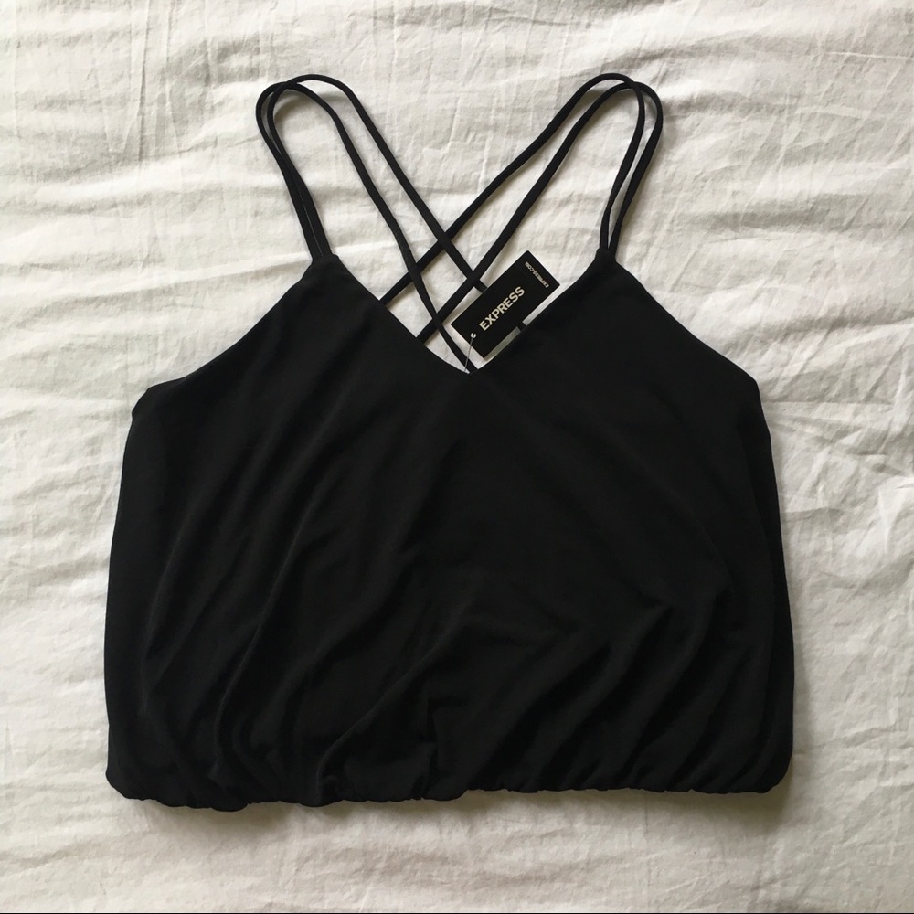 NWT Bubble Hem Crop Tank